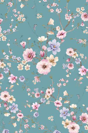 花卉印花华亿平台图片