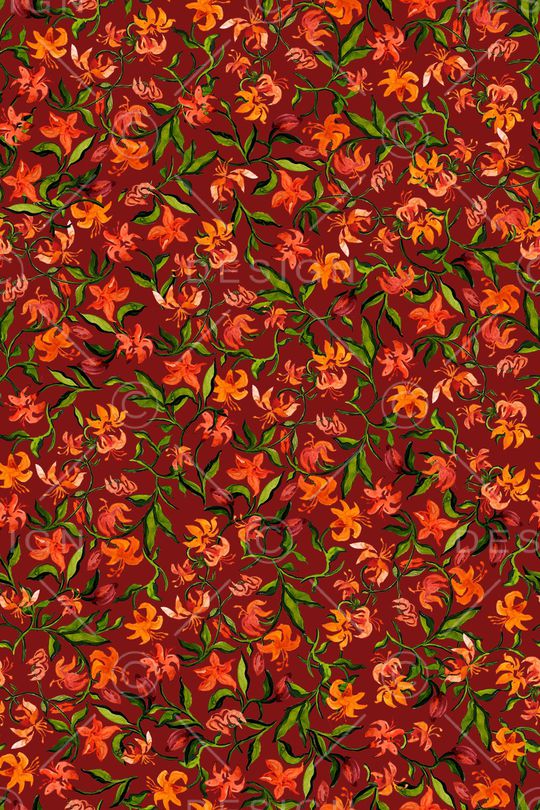 彩底花卉印花华亿平台图片