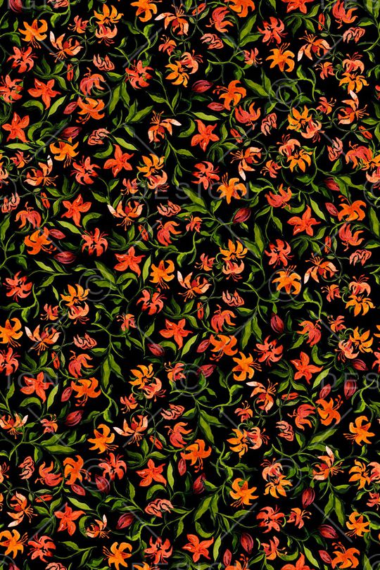 彩底花卉印花华亿平台图片