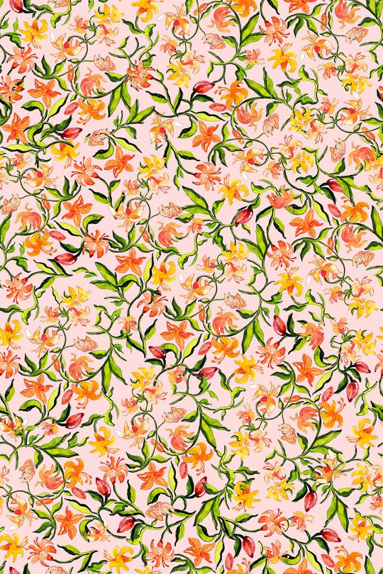 彩底花卉印花华亿平台图片