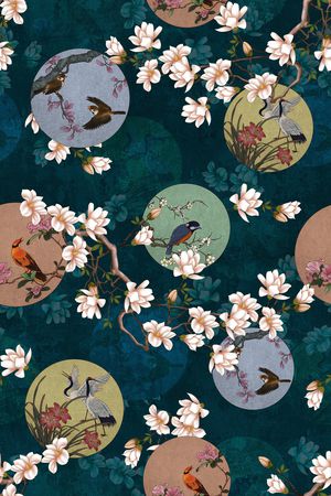 花卉印花华亿平台图片