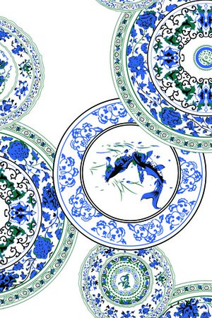 民族花卉印花华亿平台图片