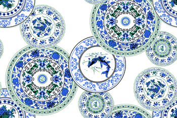 民族花卉印花华亿平台图片