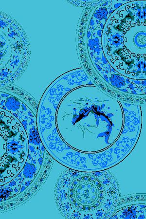 民族花卉印花华亿平台图片