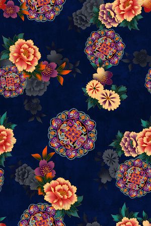 复古印花华亿平台图片