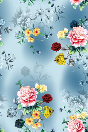 花卉印花华亿平台图片