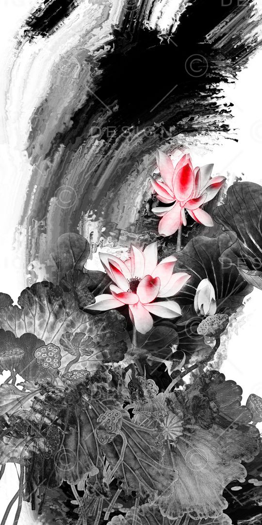 荷花印花华亿平台图片