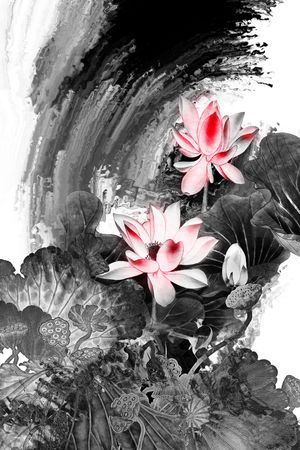 荷花印花华亿平台图片