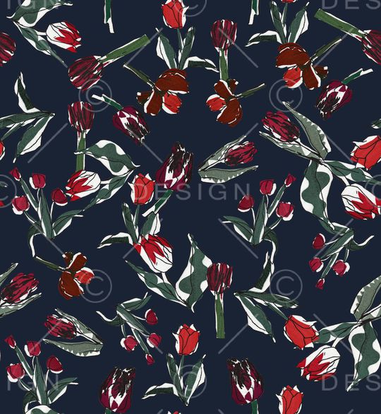 郁金香印花华亿平台图片