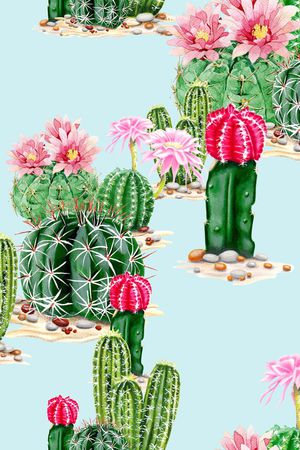 仙人掌印花华亿平台图片