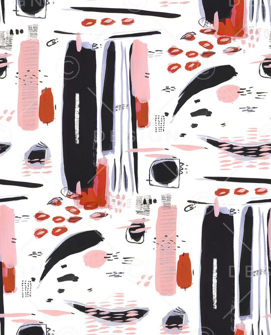 抽象绘画印花华亿平台图片