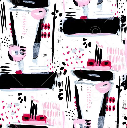 抽象绘画印花华亿平台图片