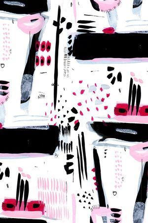 抽象绘画印花华亿平台图片