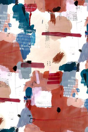 抽象绘画印花华亿平台图片