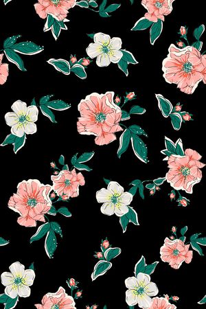 花卉印花华亿平台图片