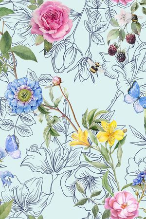 彩底花卉印花华亿平台图片