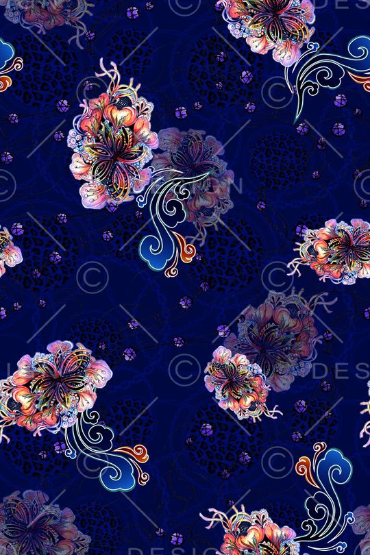 花卉印花华亿平台图片