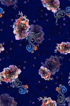 花卉印花华亿平台图片