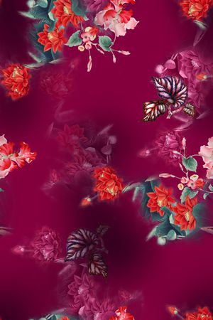 花卉印花华亿平台图片