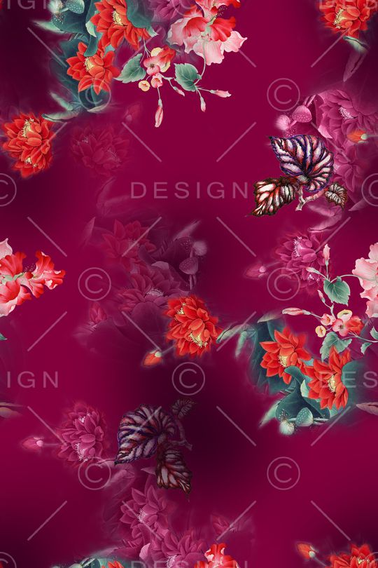 花卉印花华亿平台图片