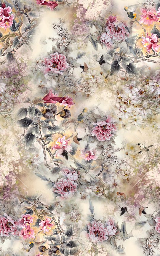 花卉印花华亿平台图片