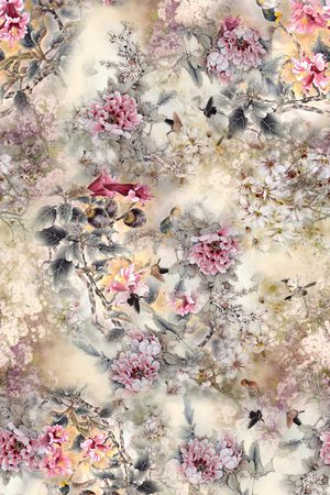 花卉印花华亿平台图片