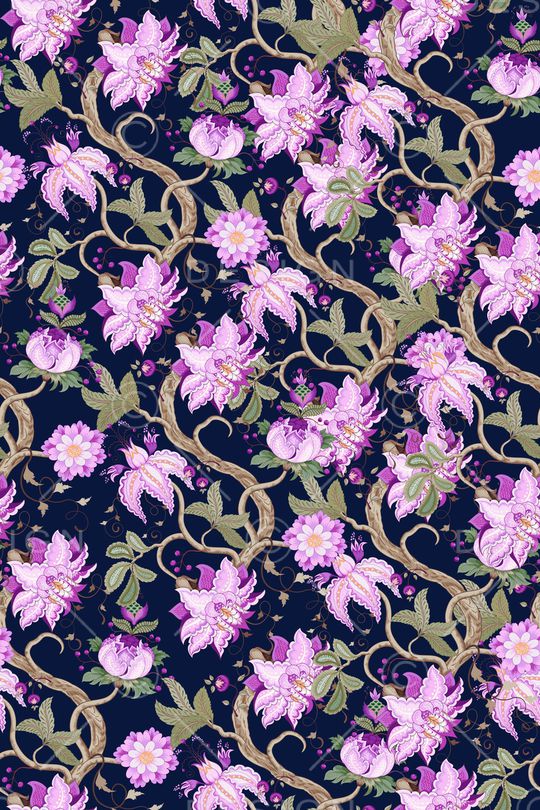 花卉印花华亿平台图片