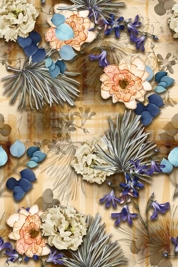 花卉印花华亿平台图片