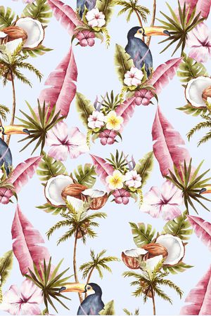 鹦鹉印花华亿平台图片