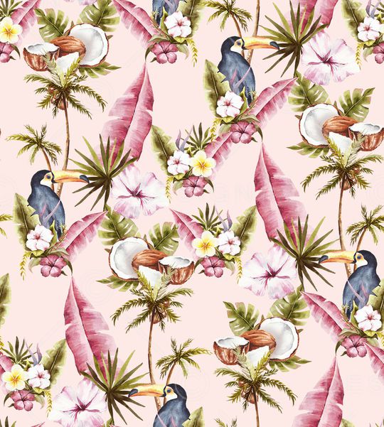 鹦鹉印花华亿平台图片