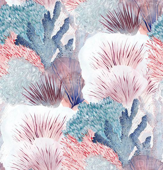 珊瑚印花华亿平台图片