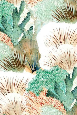 珊瑚印花华亿平台图片