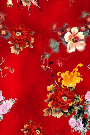 花卉印花华亿平台图片