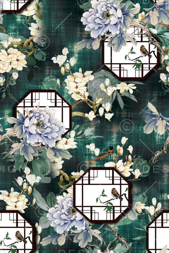 花卉印花华亿平台图片