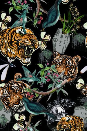 男装满版花印花华亿平台图片