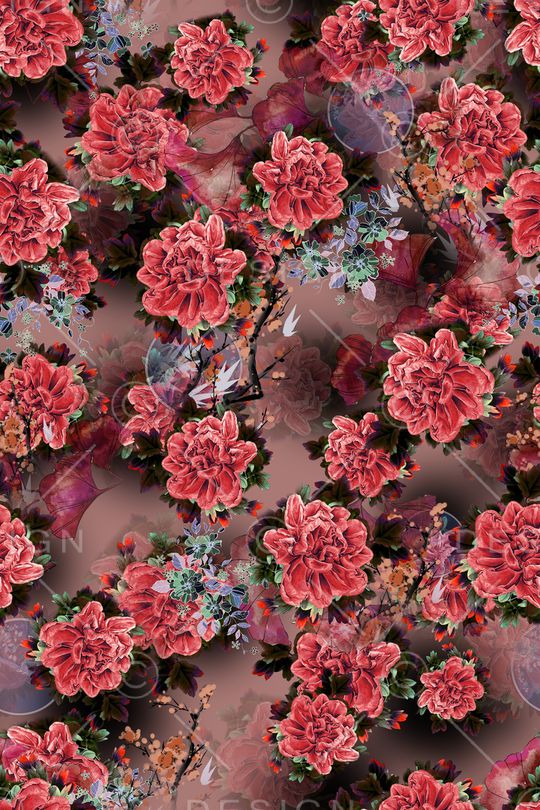 连衣裙印花华亿平台图片