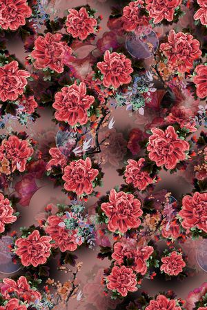 连衣裙印花华亿平台图片