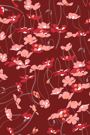 彩底花卉印花华亿平台图片