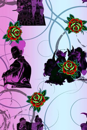 线条印花华亿平台图片