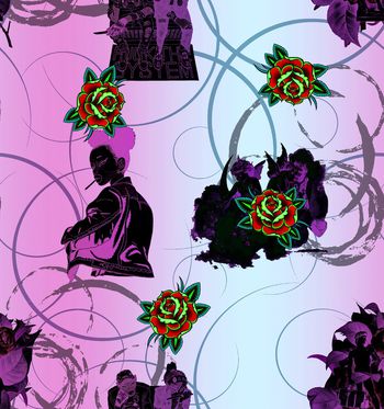 线条印花华亿平台图片