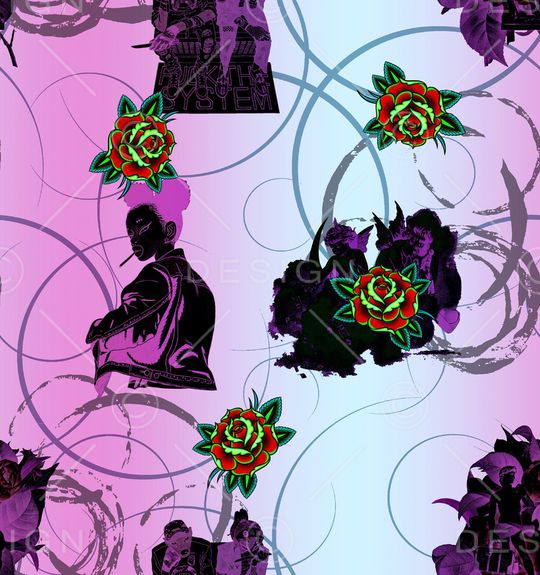 线条印花华亿平台图片