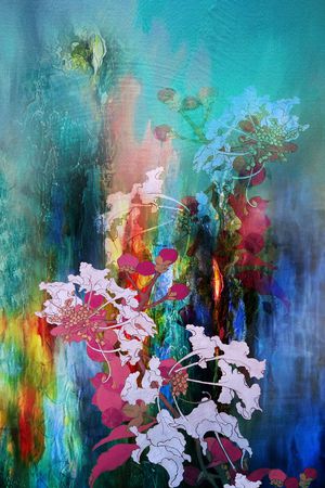 中国风定位花印花华亿平台图片