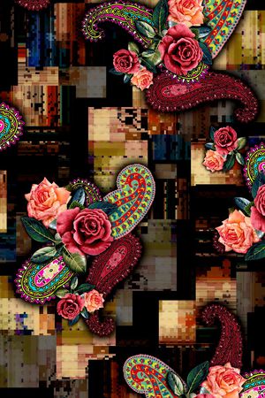 佩斯利印花华亿平台图片