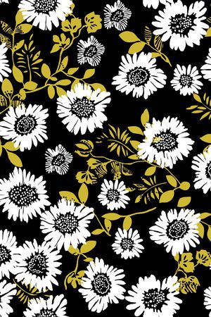 几何花卉印花华亿平台图片