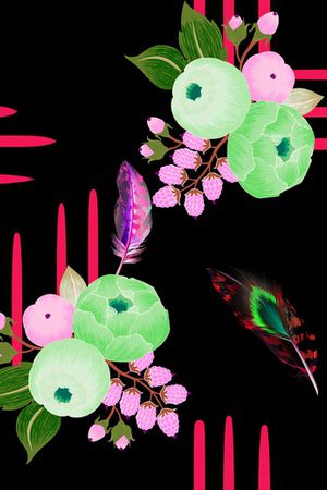 线条印花华亿平台图片