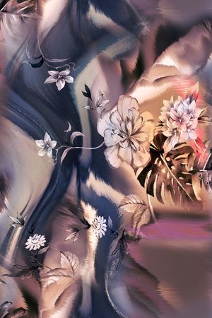 花卉印花华亿平台图片