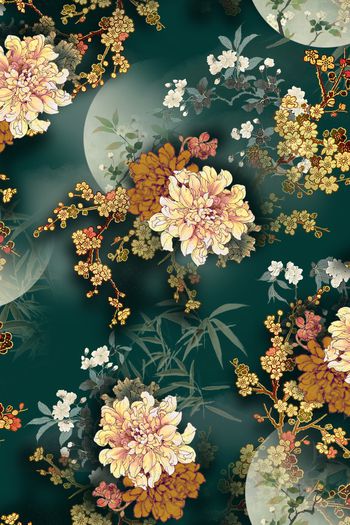 花卉印花华亿平台图片