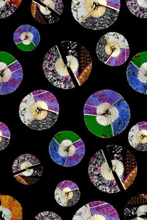 扇子印花华亿平台图片