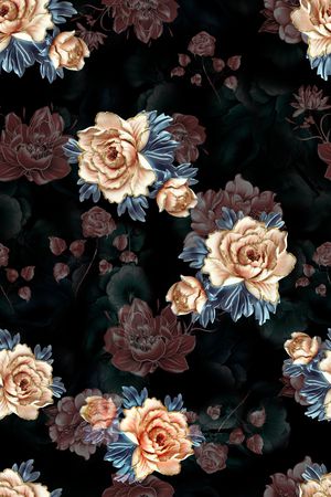 连衣裙印花华亿平台图片