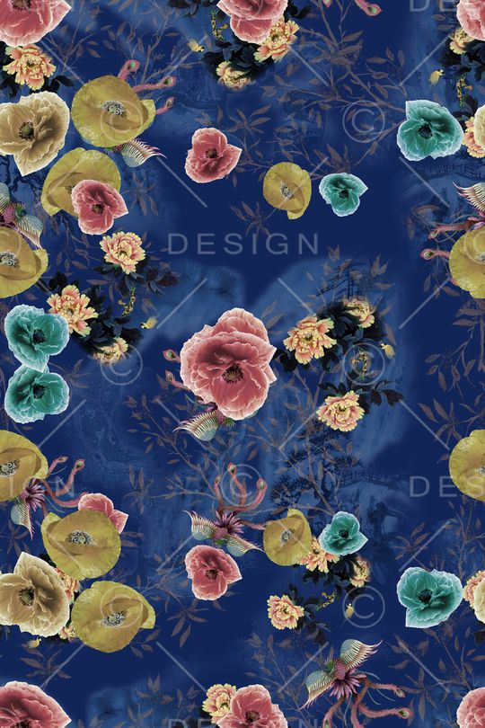 连衣裙印花华亿平台图片